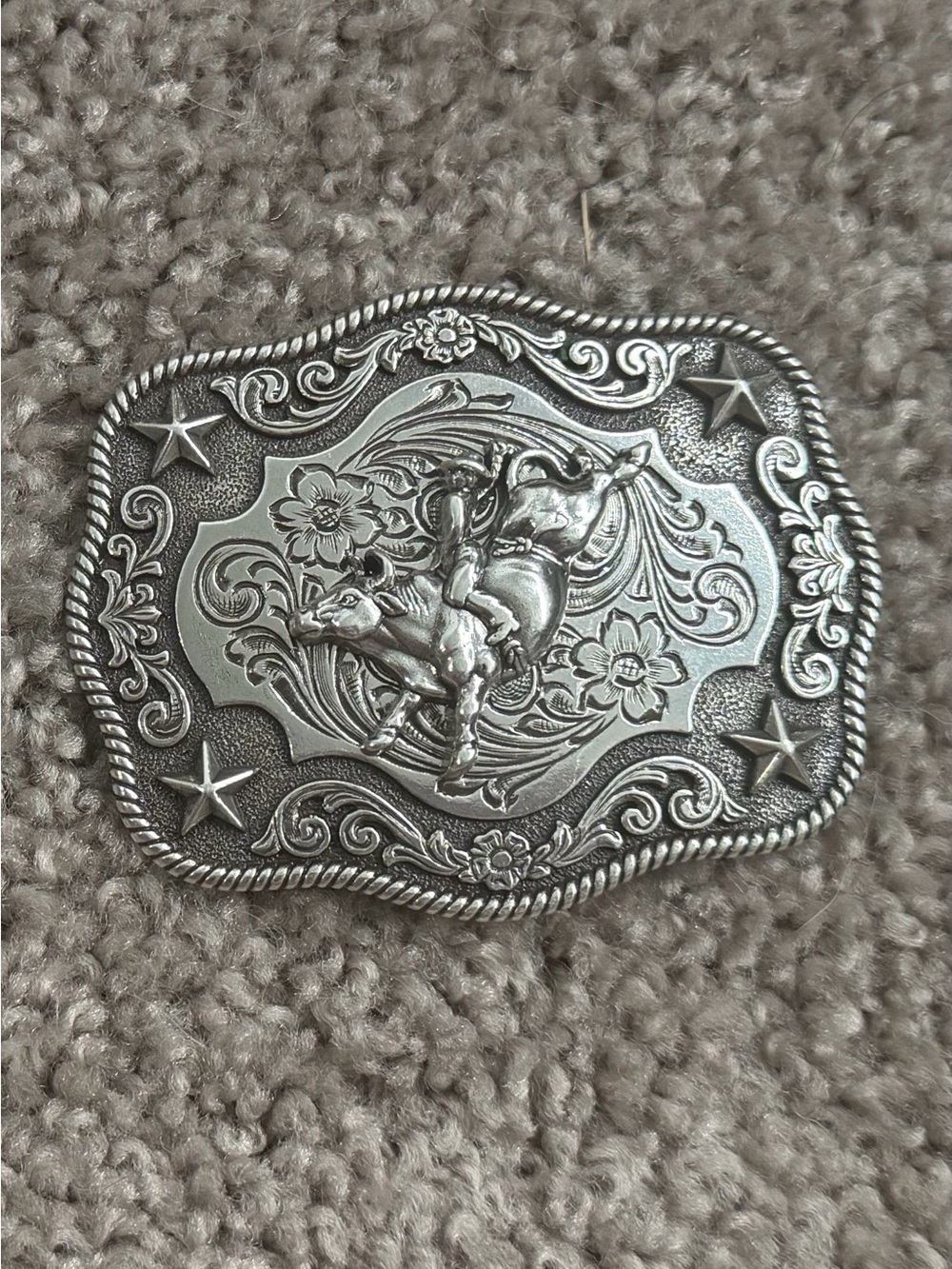 Y2K Vintage Western Belt Buckle Texas Bull rider southern boho pbr